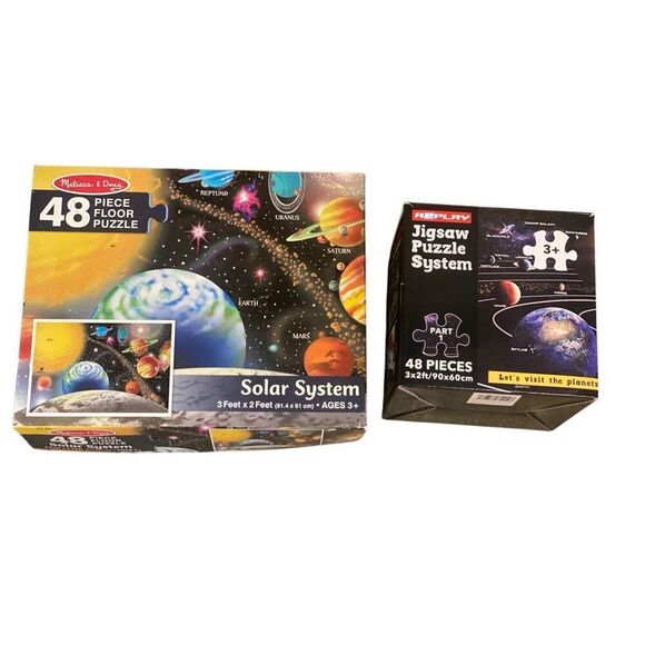 Melissa and Doug Solar System Floor Puzzle set of 2 - Picture 1 of 3